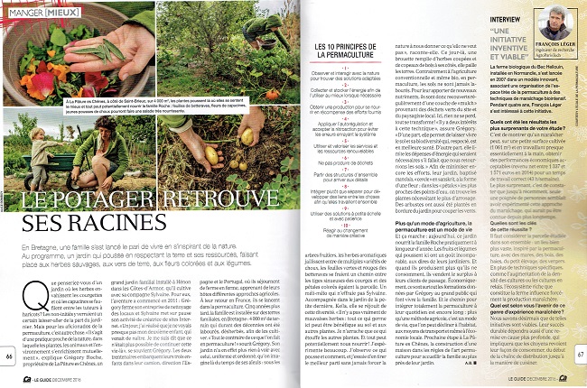 Hors-série magazine Ca m'intéresse Guide du Bien manger Décembre 2016 Février 2017 - Article C'est quoi la permaculture